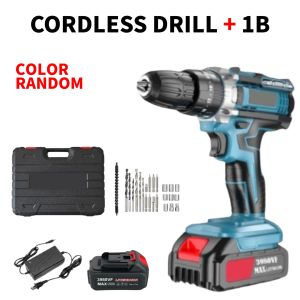 Makita Cordless Hammer Drill Rechargeable Electric Impact Drill 4 Mode Adjustable Wall Drilling Power Tool