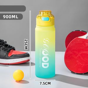 Botol Minum Sedotan Anti Tumpah Model Gradasi Pengunci Flip On 900ml