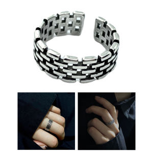 Sinboia Hip hop Style Aesthetic Ring For Men Open Size Adjustable Ring Jewelry For Boys