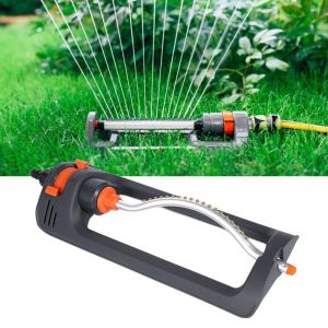 NCNC(OKDEALS01) Automatic Lawn Swing Sprinkler Oscillating with 19 Nozzle Agriculture Watering System Large Area 180° Rotation Garden Irrigation Sprayer Yard