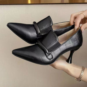 Free Shipping 2026 Spring/Autumn Collection: Comfortable And Easy-To-Wear Korean-Style High Heels Soft Leather WomenS Shoes Stiletto Heels Professional Dress Shoes