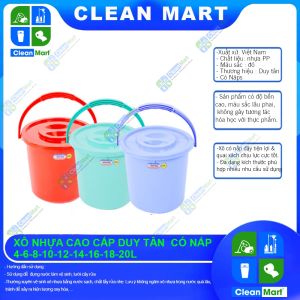 Xô Nhựa Duy Tân CÓ Nắp 4-6-8-10-12-14-16-18-20L - CLEAN MART