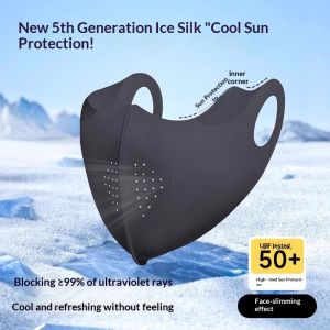 SERENEGLOW 5th Gen Lụa băng Làm Mát Mặt nạ bảo vệ khỏi ánh mặt trời Cho Phụ Nữ UPF 50 + ngăn chặn tia ngoại tử Thoáng Khí & Trọng Lượng Nhẹ Chống-Mồ Hôi Không-Trang Điểm Smudging Mắt bảo vệ góc