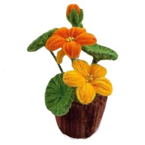 Handmade Plush Stems Potted Supplies for Wedding Table Centerpieces Home Decoration Plush Stems Potted Flower Set