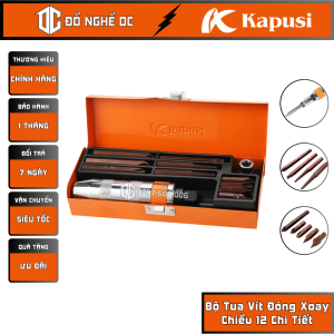 Bộ Tua Vít Đóng Xoay Chiều 12 Chi Tiết K-7194 Kapusi Nhật Bản Thép cao cấp chuyên dùng để tháo lắp sửa chữa và lắp ráp