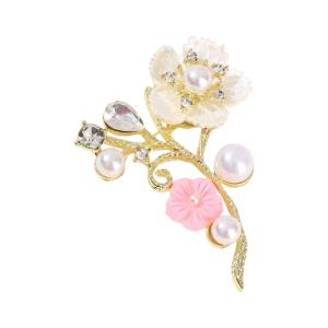 Thanh Lịch Rhinestone Ghim Cài áo hình hoa Pin An Toàn Clasp Trọng Lượng Nhẹ Comfort Cho ĐầM Dạ HộI dịp trang trọng