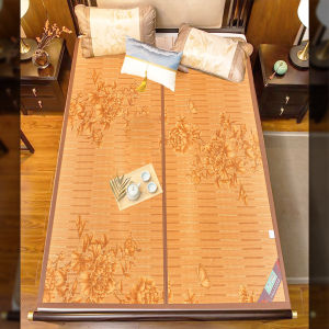 NEW!! COD - Tikar Lipat Bambu / Karpet Rotan Halus Alas Lantai Motif 2 Sisi Premium Ukuran 120x200cm (FREE TAS) - X2C2 / Matras Lantai Besar Pendingin Pelindung Kasur Kamar Tidur Tiker Klasik High Quality