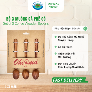 Muỗng Cà phê Gỗ Ohiama Coffee Wooden Spoon - Dụng Cụ Bếp Bàn Ăn Đồ Thủ Công Mỹ Nghệ Hàng VNXK