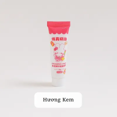Keo kem hương trái cây tuýp 15ml (tặng kèm đầu chiết keo) đính charm trang trí vỏ ốp điện thoại làm slime DIY