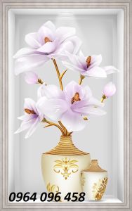 Tranh gạch 3d hình hoa - gạch tranh 3d ốp tường - SXC522