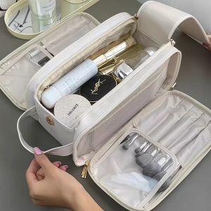 Multifunctional Cosmetic Bag Female High-capacity Portable Travel Advanced Sense Cosmetic Brush Toiletries Storage Bag