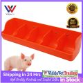 Viddavetphil  Orange Plastic Piglet Trough Feeding Five Grids Pigplastic hanging piglet feeder 5 holes. 