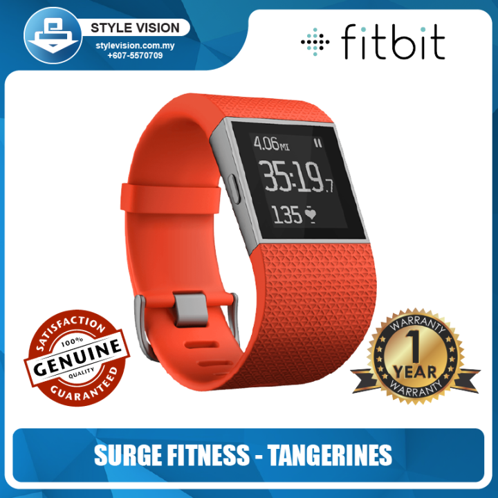 FITBIT SURGE FITNESS SUPER WATCH - TANGERINES