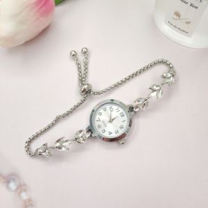 LITTLEX Có thể điều chỉnh Đồng hồ đeo tay nữ Lá tím số Đồng hồ sang trọng Phụ kiện thời trang Cài đặt cương Đồng hồ thạch anh thanh lịch Quà tặng cho phụ nữ