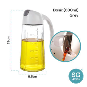 (SG Ready Stock) Oil Dispenser with Handle | Leakproof Glass Seasoning Sauce Bottle | 2-in-1 Oil Sprayer