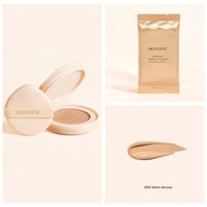 SKINTIFIC - Cover All Perfect Cushion| High Coverage Concealer Non-Comedogenic Primer Skin Tint Foundation