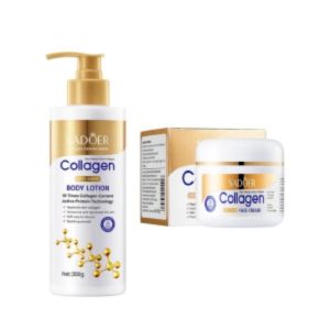 SADOER Collagen Whitening Body Lotion Face Cream Nourish Moisturizing Firming skin Glutathione Spf