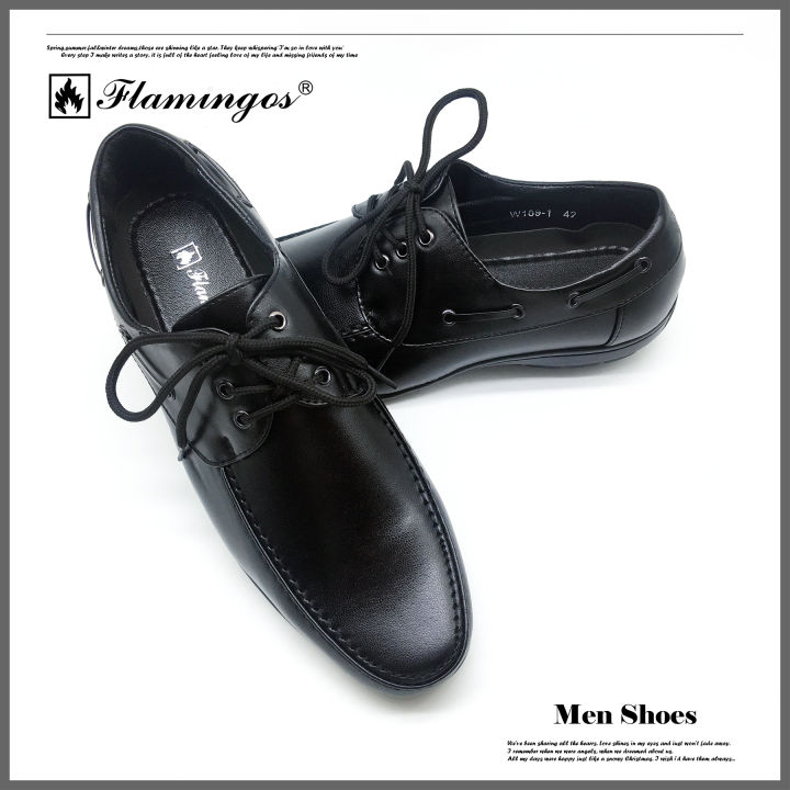 【Sunshine】Semi Topsider/Black School Shoes/Office Shoes For Men W189  Lazada PH