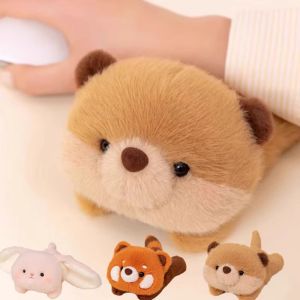 LITUILI MALL นากหมีแพนด้า สนับสนุนข้อมือเมาส์ ตุ๊กตาโต๊ะตุ๊กตา กระต่ายขนปุย แผ่นรองข้อมือกำมะหยี่ Lovelys คาวาอิ ของเล่นตุ๊กตาสัตว์ ของขวัญวันเกิดของขวัญ