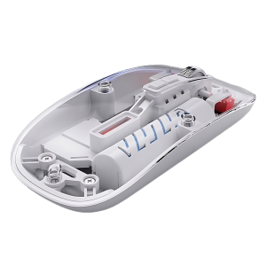 เมาส์ไร้สาย เมาส์บลูทูธโปร่งใสTransparent Bluetooth Wireless Mouseเมาส์เสียงปุ่มเงียบ เมาส์เกมมิ่ง แบบชาร์จไฟได้