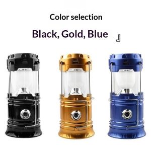 SEA JJT Portable Solar Lantern with Long Battery Life Rechargeable LED Work Light for Camping and Outdoor Use