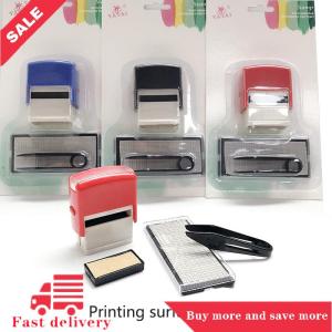 [COD] Rubber Stamp Kit DIY Custom Personalized Self Inking Business Address Name Number Letter Stamp Handicrafts Printing Rubber Stamp