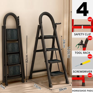 3/4/5/6 Step Ladder Foldable Aluminum heavy duty Household Ladder Folding Ladder 6 step Portable Hagdanan