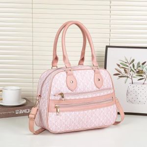 CJH BAGS#8337 PU -Leather print pattern shoulder/crossbody bag for women with multiple zippered compartments for organization including two prominent horizontal zippers on the front.