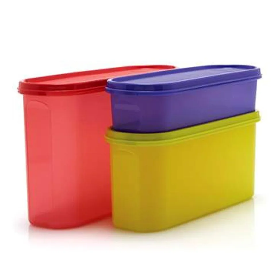 Tupperware Super Oval Set (3) Wadah Makanan Tahan Lama Tupperware