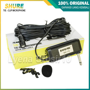 Mic Mik Jepit Shure SH 7.0 Microphone Condenser Clip On+Busa Cocok Untuk Ceramah Imam Originall