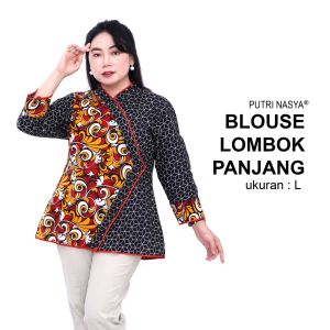 Atasan Batik Jumbo Wanita Blouse Big Size Wanita Formal Kantor Lengkap S-M-L-XL-2L-3L-4L-5L-6L-7L Model Blus Jumbo Seragam Kerja / Pakaian Seragam Batik LD 140 Kekinian Kantor