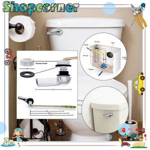 Toilet Tank Flush Lever Flush Toilet Universal Chrome Wrench Handle Digunakan Untuk Mengganti Alat Batang Pembilas Toilet