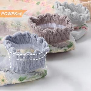 【PCWFKef】 5 đôi vớ ngắn thoáng khí Nhật Bản nhỏ dễ thương phụ nữ tươi vớ mùa xuân mùa hè mỏng Vớ thuyền pha lê