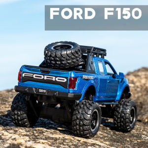 【local stock】Bafada for 1:32 Ford Raptor F150 Alloy Diecast Car Model Toys with Sound Light Toy Bigfoot Alloy Model Diecast Car Pickup Truck Pull Back Vehicle for kids toys for boys toys for kids cars toys hot sale