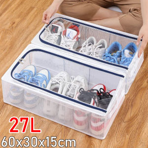 Shoe Storage Rack Steel Frame Stackable Dustproof Shoe Box for Boots Sneakers High Heels Large Size Shoe Organizer Box Shoe Cabinet