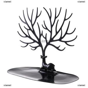 xiamei แท่นโชว์เครื่องประดับชั้นเก็บต้นไม้สร้อยคอต่างหูแหวนกล่องเครื่องประดับที่วางตั้งโต๊ะที่เก็บของแต่งหน้า