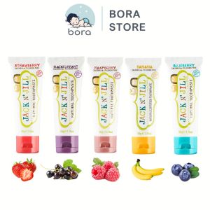 Kem đánh răng cho bé hữu cơ Jack N Jill Úc Organic chính hãng cho bé trên 6 tháng có thể nuốt