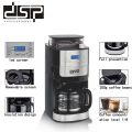 Máy xay kết hợp pha cafe bán tự động thương hiệu nhập khẩu DSP KA3055, 8 mức độ điều chỉnh độ min, chế độ hẹn giờ pha kèm chức năng chống nhỏ giọt khi ngắt (Bảo hành 12 tháng). 
