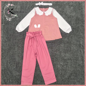 baju anak perempuan 1 - 14 tahun terbaru setelan baju anak cewek karnika blus dan celana panjang korean style bahan import