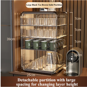 Kệ Đựng Cốc Ly Nước Acrylic Trong Suốt Chống Bụi Sang Trọng Sắp Xếp Gọn Gàng Tiết Kiệm Không Gian