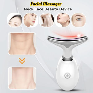 KONKA Facial Massager Microcurrent Facial Light Therapy Wand – 7 Color LED Skin Rejuvenation & Face Massager Vibration Therapy for Firming & Anti-Wrinkle Neck Face Beauty Device