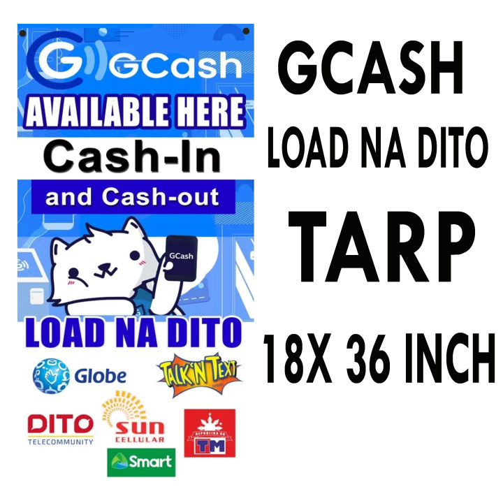 GCASH AND LOAD NA DITO TARPAULIN TINDAHAN SIGNAGES | Lazada PH