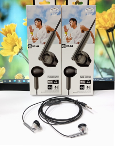 Handsfree Transparan HT-04 + MIC Headset Extra Bass Stereo Sound Earphone