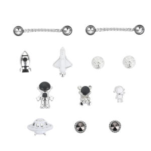 รองเท้าแฟชั่น Crocs Jibbilz 12ชิ้น/เซ็ตรองเท้า DIY อุปกรณ์เสริมติดกระดุมรองเท้าลายดอกไม้โซ่ประดับสำหรับ Crocs