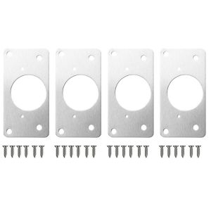 BLACKON Easy Installtion Quality Cupboard Mounting with Screws Window Repair Stainless Steel Hinge Repair Plate Hardware Tools Cabinet Hinges Home Improvement