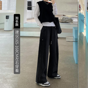 Pink Cargo Pants Hot Girl Pants Women Spring New American Style Straight Casual Wide Leg Pants High Waist Quick Dry Sports Pants