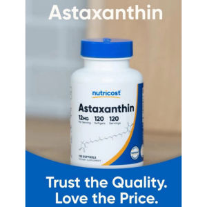 Nutricost Astaxanthin 12mg - Viên uống giúp bảo vệ tim mạch giảm lão hóa trẻ hóa cơ thể 120 viên