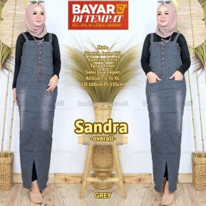 Overall Jeans Skinny Jumpsuit Wanita Terbaru Ozza Outer Muslim Maxy Dress Baju Kodok Rok Span Melar