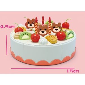 DIY Fruit Cake ของเล่นเค้ก ชุดแต่งหน้าเค้กวันเกิด ชุดตัดเค้ก 65 ชิ้น มีเสียง มีไฟ TY23
