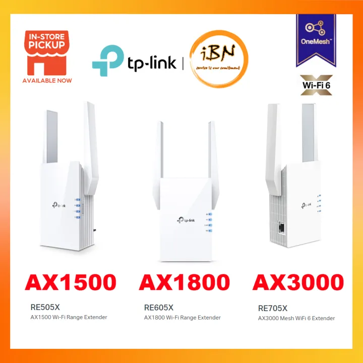 TP-Link RE505X / RE605X / RE705X AX1500/AX1800 /AX3000 Onemesh AX Wi-Fi 6 Range Extender/Repeater/Access Point